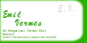 emil vermes business card